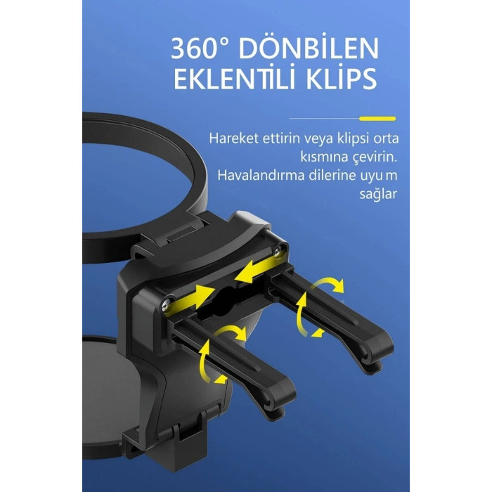2 Adet Katlanabilir Araç Içi Havalandırma Tipi Bardak Uyumlu Tutucu – Katlanabilir Ve Kaymaz Tabanlı