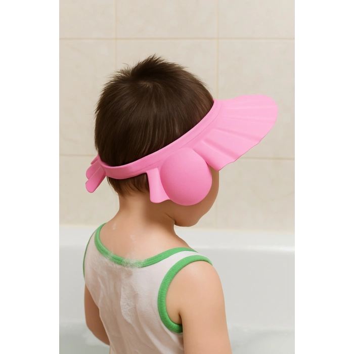 Ayarlanabilir Bebek Banyo Şapkası 1 adet pembe duş şapka bebek şampuan