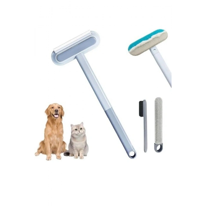 4ü 1 Arada Tüy Toplayıcı Kedi Köpek Tüy Temizleyici Fırça Çok Fonksiyonlu Koltuk Halı Tüy Alıcı