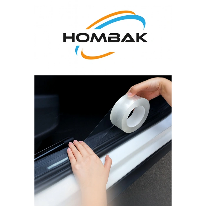 Şeffaf Tampon Çamurluk Bagaj Kapı Eşiği Koruyucu Şerit Eşik Koruma Bandı Şeffaf 5mt x 5cm