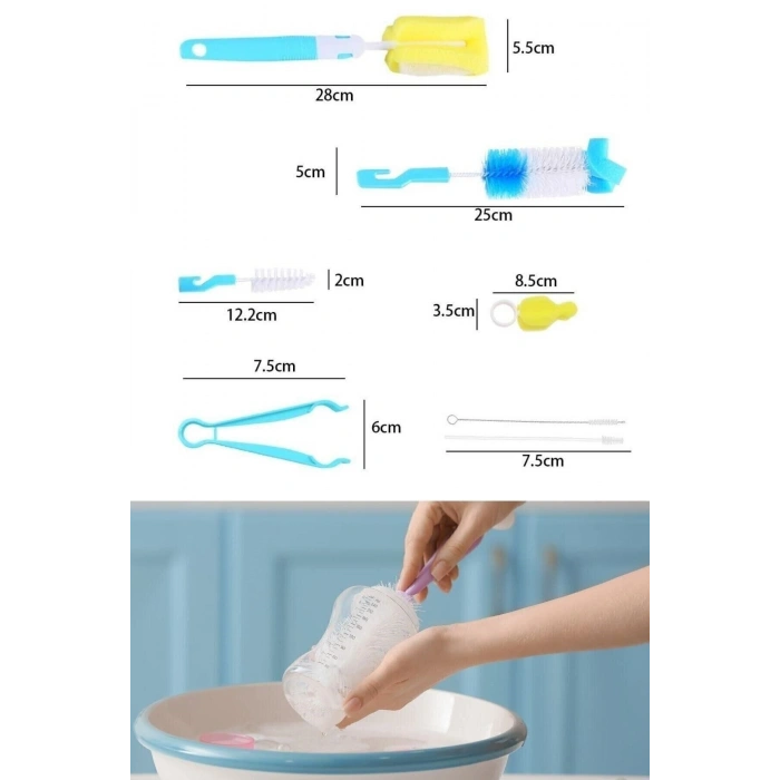 7 Parça Biberon Temizleme Fırçası