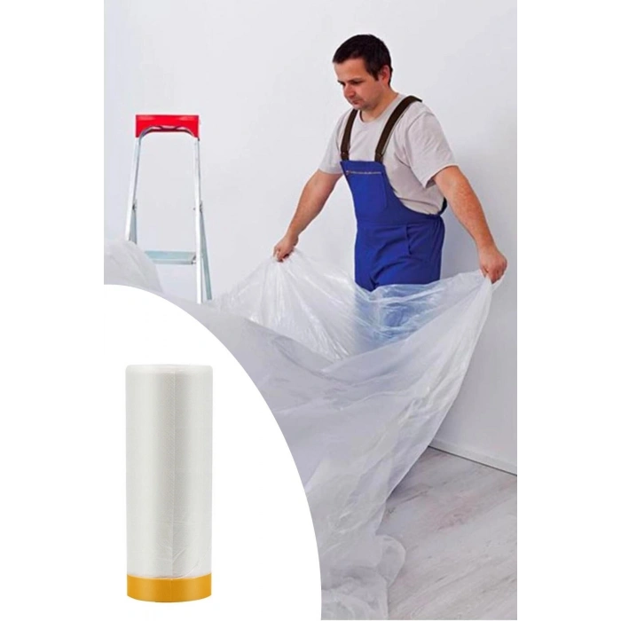Boya Badana Eşya Koruma Hışır Örtüsü 180cm x 15 mt Yapışkanlı Hışır Örtü