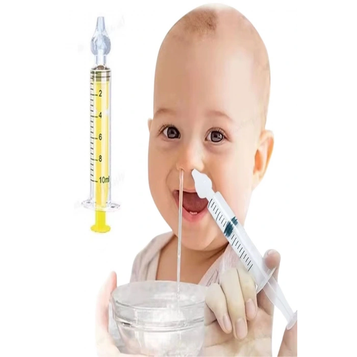 Yıkanabilir Yumuşak Silikon Uçlu Bebek Burun Temizleme Burun Açıcı Yıkama Şırıngası Aparat (10 Ml)