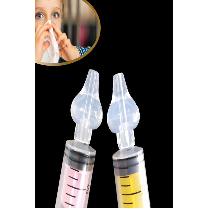 Yıkanabilir Yumuşak Silikon Uçlu Bebek Burun Temizleme Burun Açıcı Yıkama Şırıngası Aparat (10 Ml)