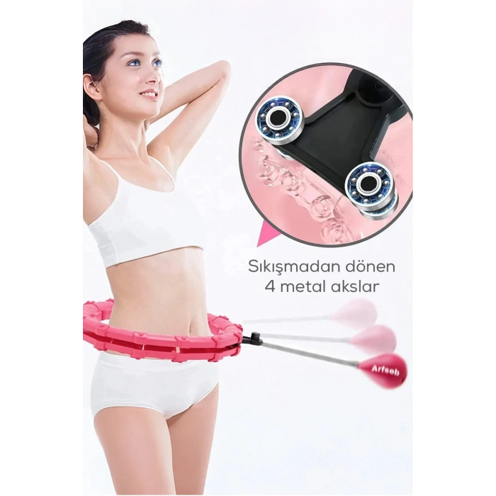 HulaHoop Bel Bölgesi Ayarlanabilir Akıllı Bel İnceltme Egzersiz Çemberi