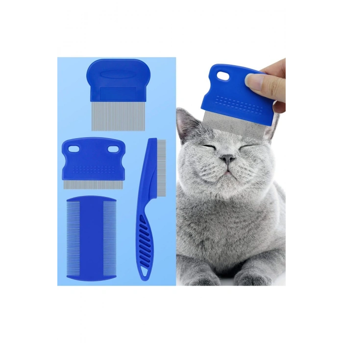 Bit Tarağı Seti Kedi Pire Tasması Evcil Hayvan Bakım Seti Bit Tokası Kedi Köpek Traş Makinesi
