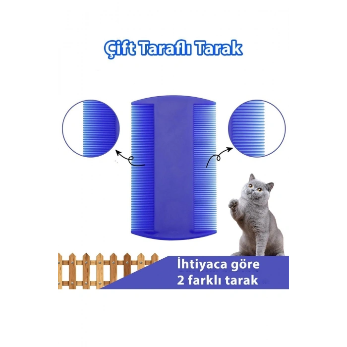 Bit Tarağı Seti Kedi Pire Tasması Evcil Hayvan Bakım Seti Bit Tokası Kedi Köpek Traş Makinesi