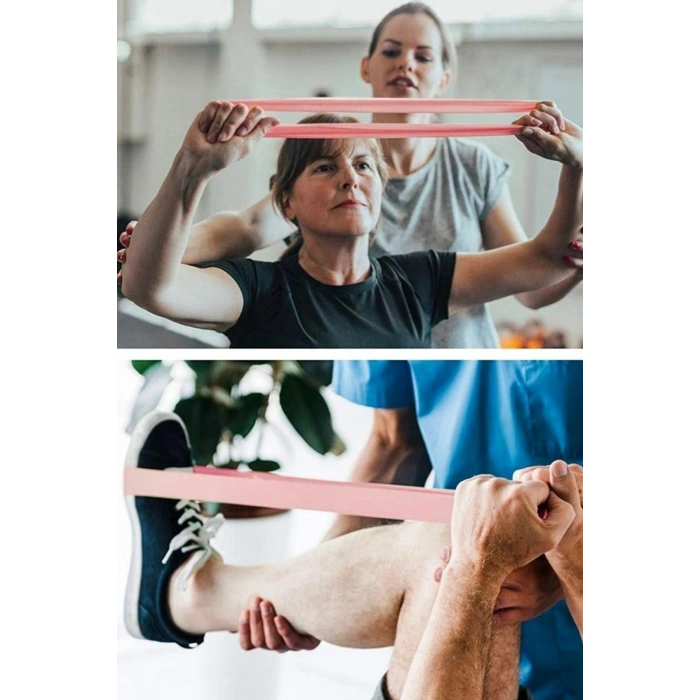 5li Farklı Renk ve Direnç Seviyeli Pilates Crossfit Bant Seti
