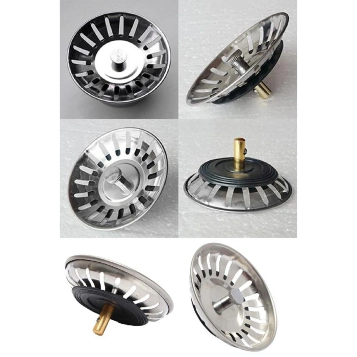 Çöpmak Paslanmaz Çelik Sifon Süzgeci 8 Cm Lavabo Evye Süzgeci Lavabo Gider Süzgeci