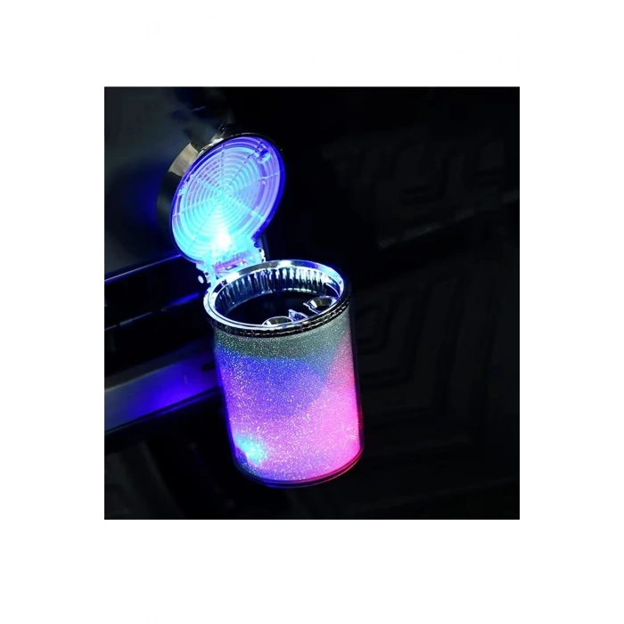 Oto İçin Renkli LED Küllük Kapaklı, Işıklı Tasarım