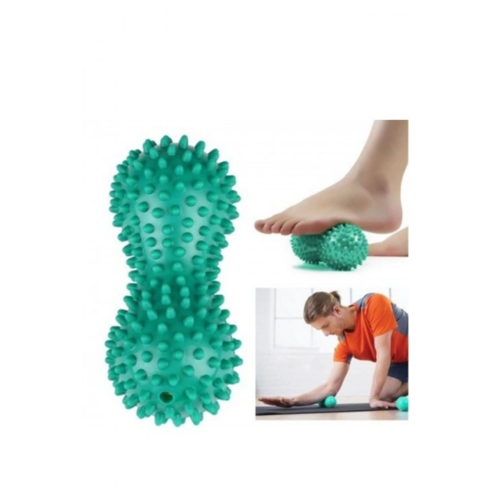Dikenli Fıstık Şekilli El Ayak Vücut Masaj Topu – Kas Gevşetici, Kan Dolaşımı Destekleyici (15 cm)