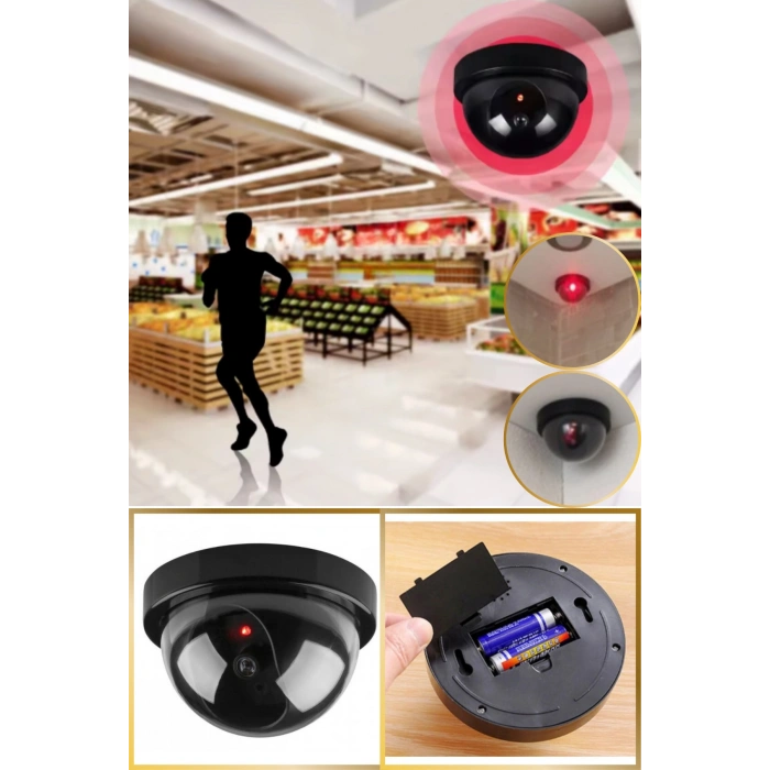 LED Işıklı Temsili Dome Güvenlik Kamerası – Caydırıcı Temsili Kamera