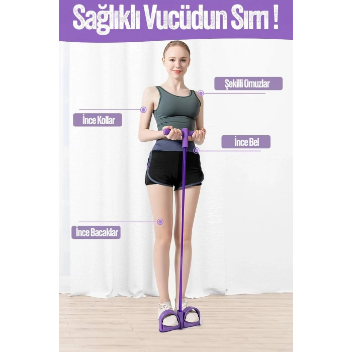Body Trimmer Mekik Kürek Çekme Bel İnceltme Aleti Evde Spor Lastikli Egzersiz Lastiği
