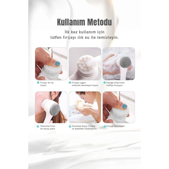 Çift Başlıklı Yüz Temizleme Fırçası Siyah Nokta Gözenek Temizleyici Aparat Cilt Bakım Aletleri