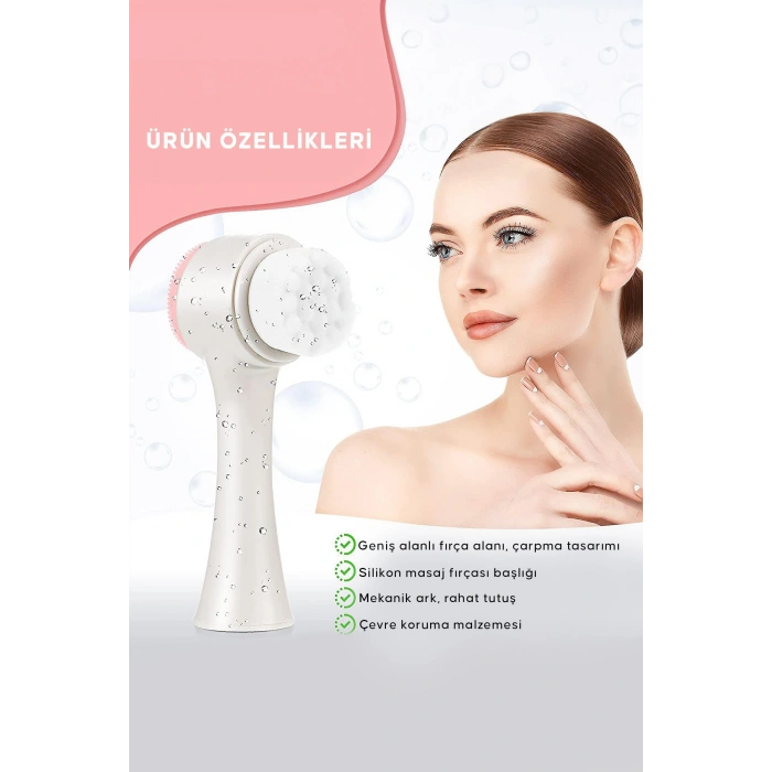 Çift Başlıklı Yüz Temizleme Fırçası Siyah Nokta Gözenek Temizleyici Aparat Cilt Bakım Aletleri