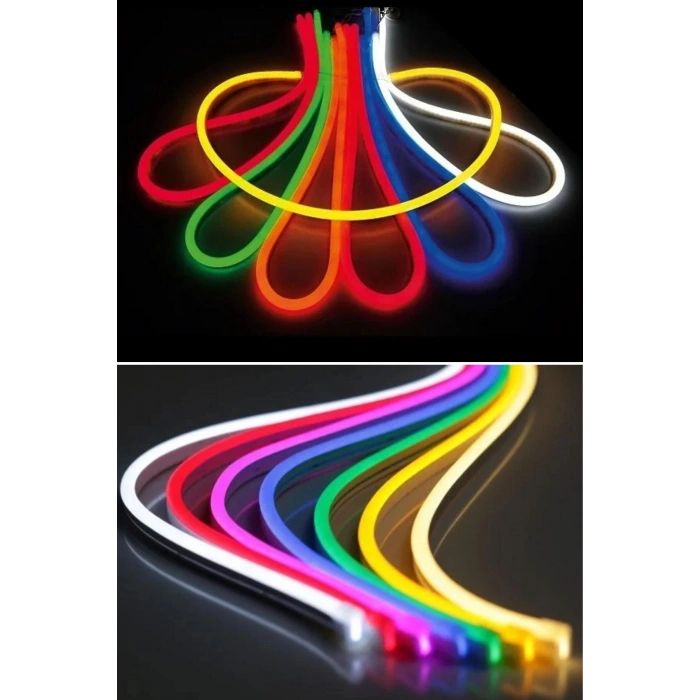 ® 3 Metre Neon LED Işık – Esnek Dekoratif Ortam ve Oda Aydınlatması
