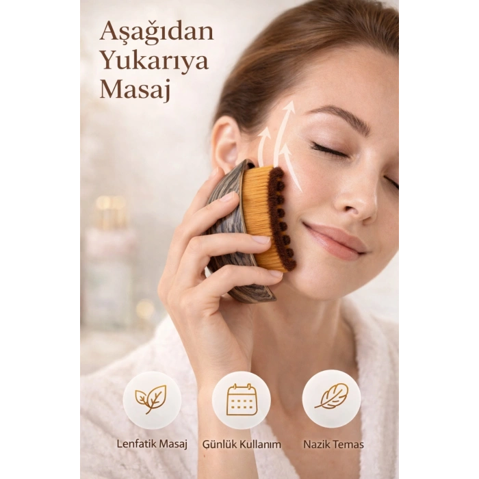 Premium Yüz Gerdirme Fırçası – Lenfatik Masaj ve Cilt Sıkılaştırıcı Etki