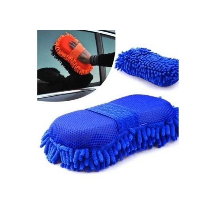 Premium Mikrofiber Oto Yıkama & Cila Sünger Eldiveni – Çizmez, İz Bırakmaz Araç Temizlik Bezi