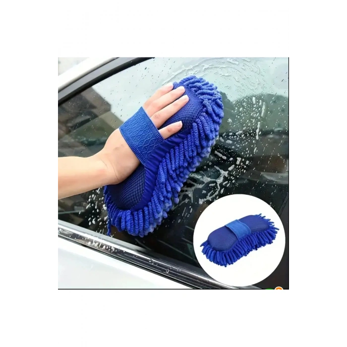Premium Mikrofiber Oto Yıkama & Cila Sünger Eldiveni – Çizmez, İz Bırakmaz Araç Temizlik Bezi