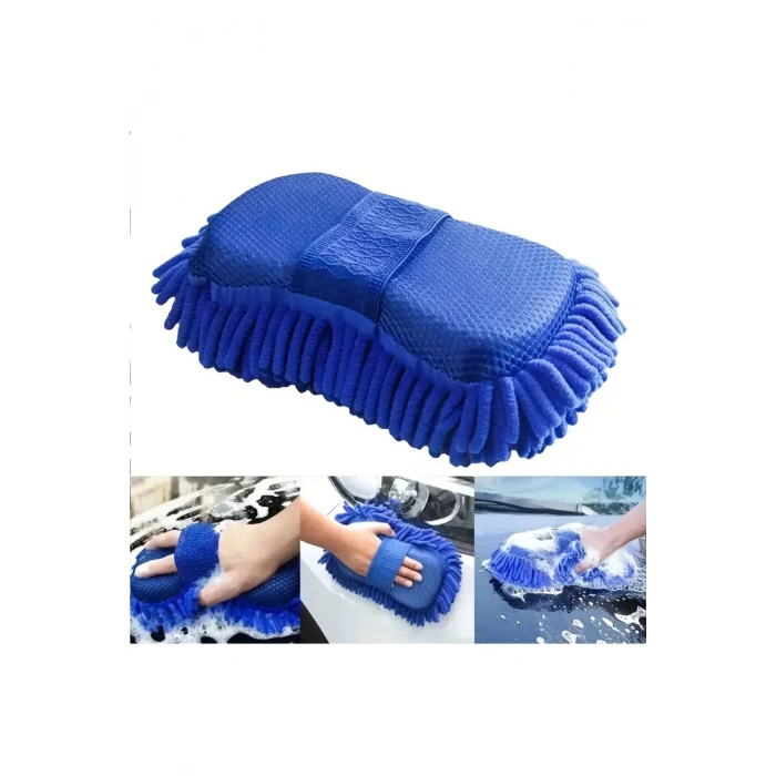 Premium Mikrofiber Oto Yıkama & Cila Sünger Eldiveni – Çizmez, İz Bırakmaz Araç Temizlik Bezi