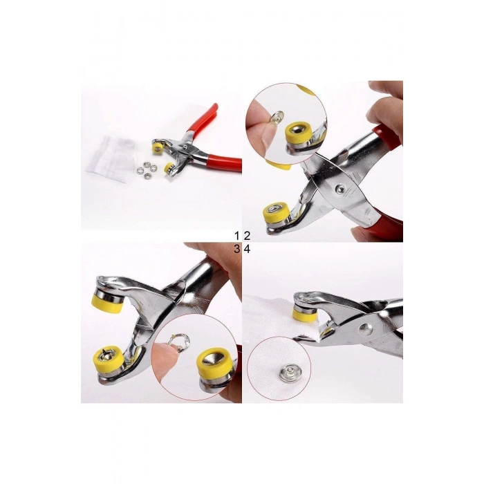 Metal Çıtçıt Pensesi ve Düğme Seti