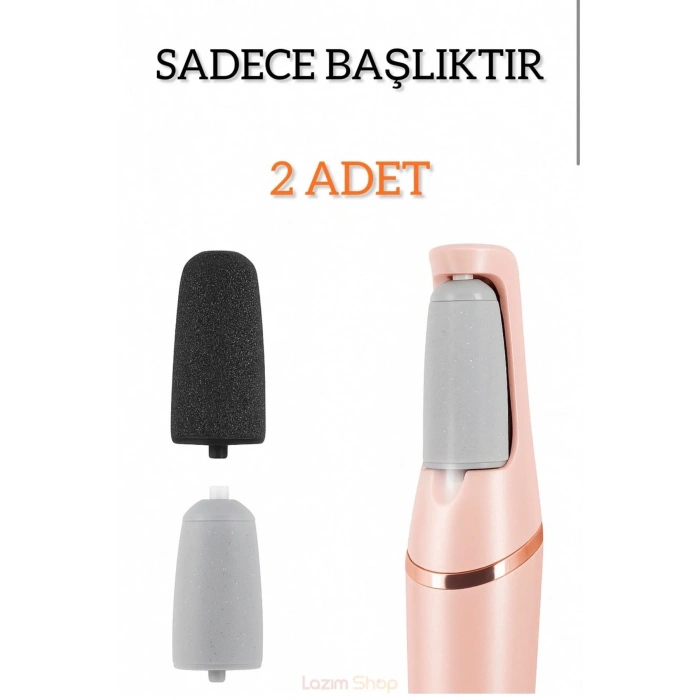 (Sadece Yedek Başlık) Elektrikli Ayak Topuk Törpüsü Yedek Başlık 2 Adet – Şarjlı Ayak Törpüsü Uyumlu