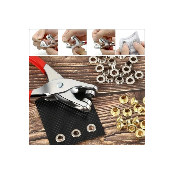 200 Pcs Metal Çıtçıt Pense Seti Paslanmaz Çelik Bebek Elbise Montajı