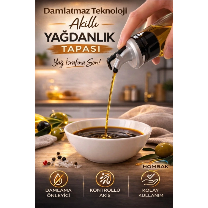 Akıllı Yağdanlık Tapası Damlatmaz Kontrollü Akış Yağ Şişesi Aparatı