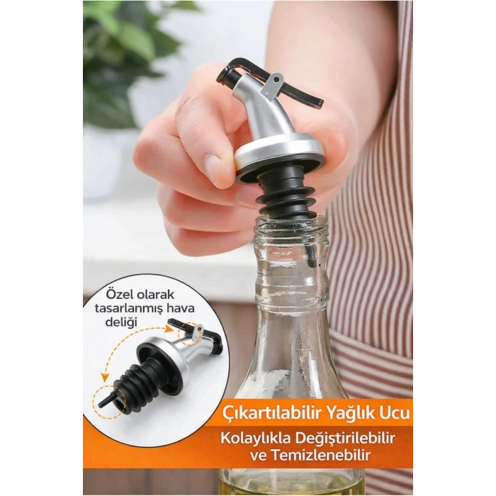 Akıllı Yağdanlık Tapası Damlatmaz Kontrollü Akış Yağ Şişesi Aparatı