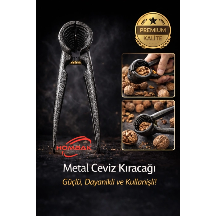 Metal Ceviz Kıracağı Dayanıklı Ergonomik Kaymaz El Ceviz Fındık Kırıcı Kuruyemiş Kıracağı