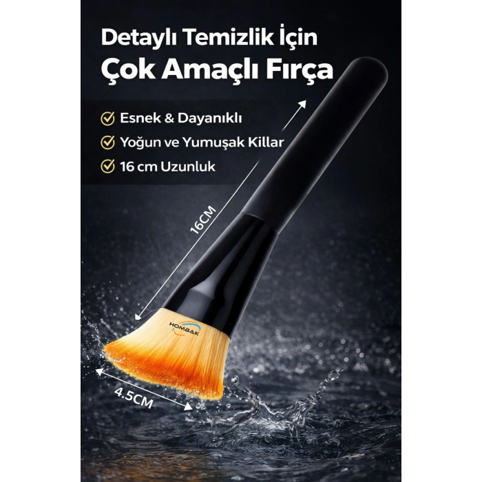 Çok Amaçlı Detay Temizlik Fırçası – Araç İçi, Havalandırma, Tuş Arası Temizleyici, Yumuşak Kıllı