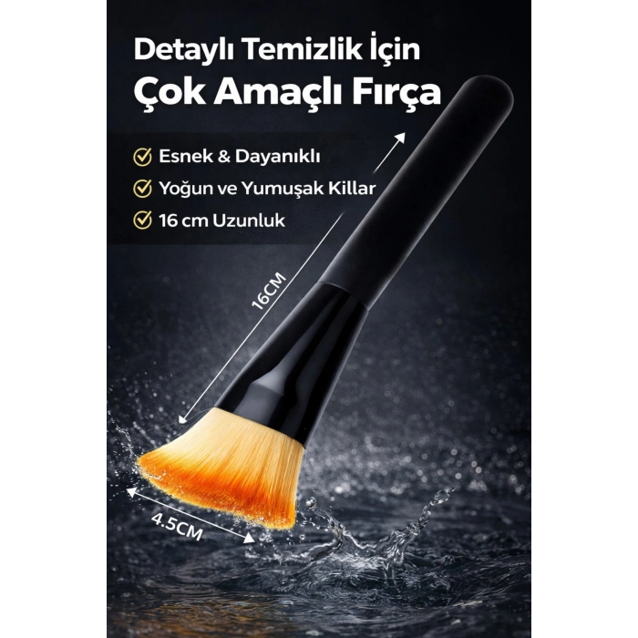 Çok Amaçlı Detay Temizlik Fırçası – Araç İçi, Havalandırma, Tuş Arası Temizleyici, Yumuşak Kıllı