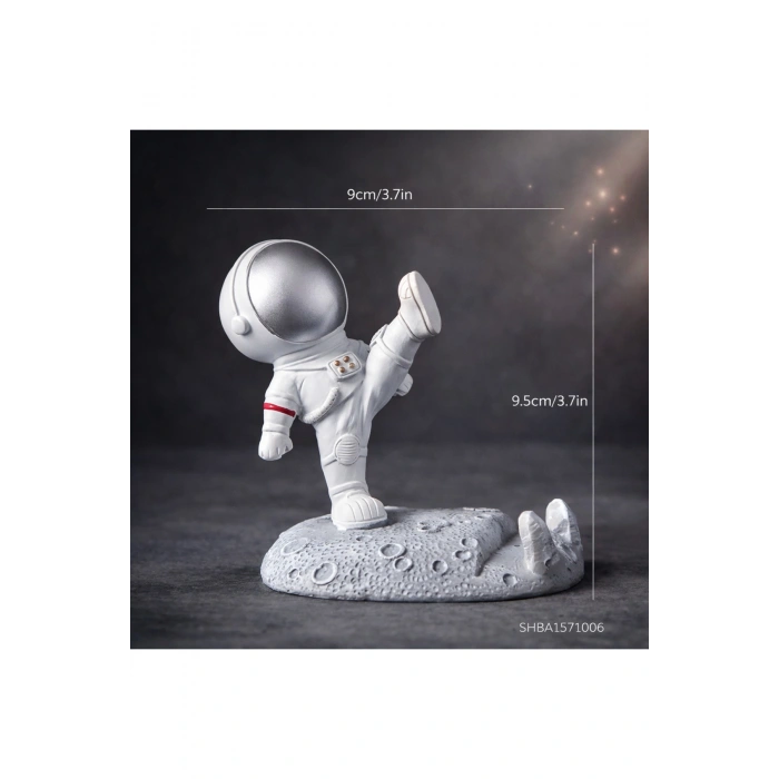 Astronot Telefon Tutucu Stand Kaymaz Taban Masaüstü Şık Dekoratif Telefon Standı