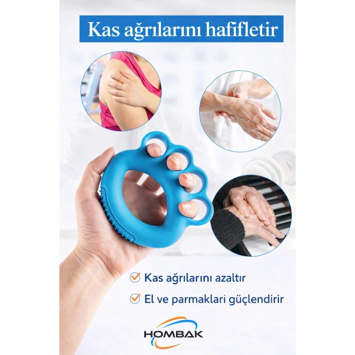 El Egzersiz Aparatı Silikon Parmak Güçlendirici Rehabilitasyon Kas Geliştirici Stres Giderici Orta