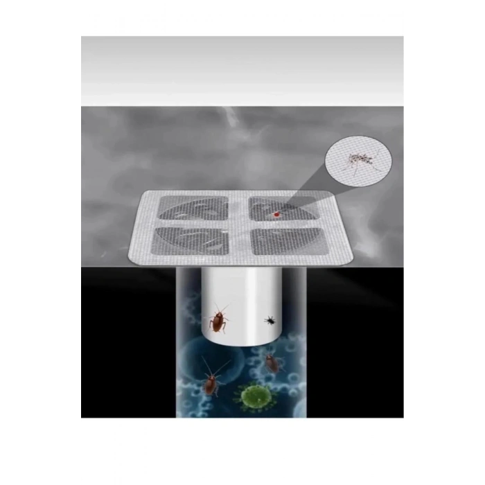 1 Adet Lavabo Gider Süzgeci Filtre Sticker Kendinden Yapışkanlı Saç ve Kir Tutucu Gider Koruyucu