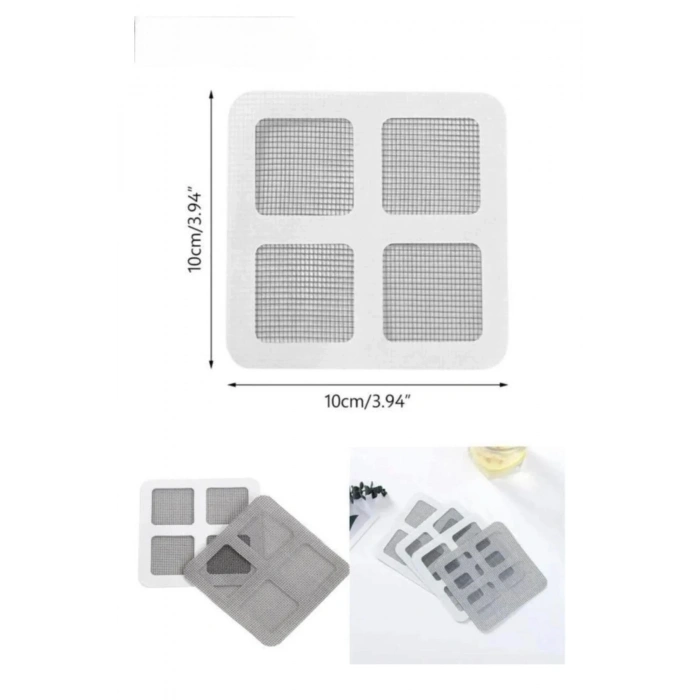 1 Adet Lavabo Gider Süzgeci Filtre Sticker Kendinden Yapışkanlı Saç ve Kir Tutucu Gider Koruyucu