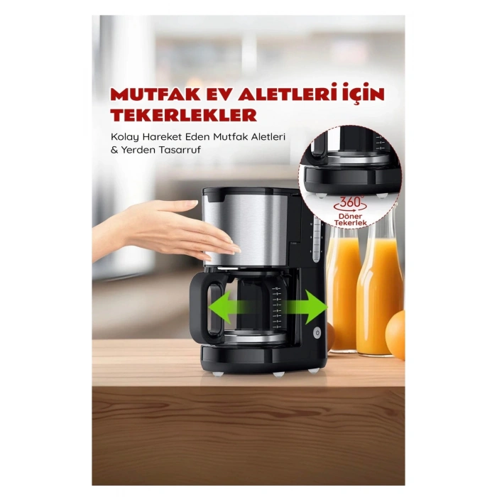 360° Dönebilen Eşya Tekerleği – Sessiz, Vidalı Montajlı Mini Teker (4’lü Set)