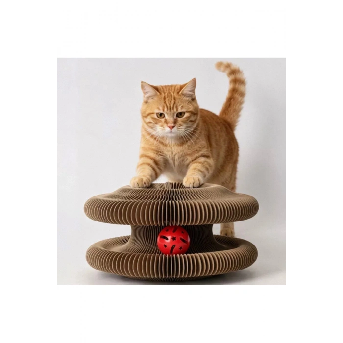 Kedi Tırmalama Oyuncağı – 2 Katlı Karton Kedi Aktivite ve Oyun Evi – Toplu Eğlence Merkezi
