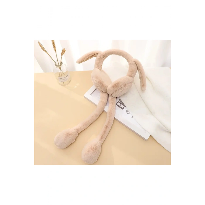 Peluş Tavşan Kulaklıklı Hareketli Yumuşak Kulaklık
