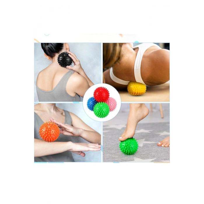 Duyu Uyarıcı El Ayak Vücut Egzersiz Topu Fizik Tedavi - Dikenli Masaj Topu 7.5 cm