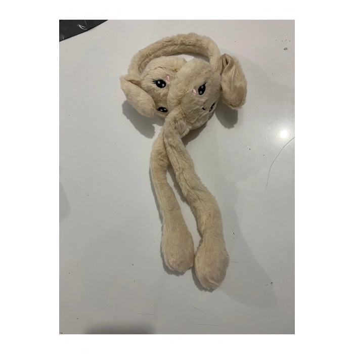 Peluş kulaklık Hareketli Tavşan Model Kulak Koruyucu Peluş