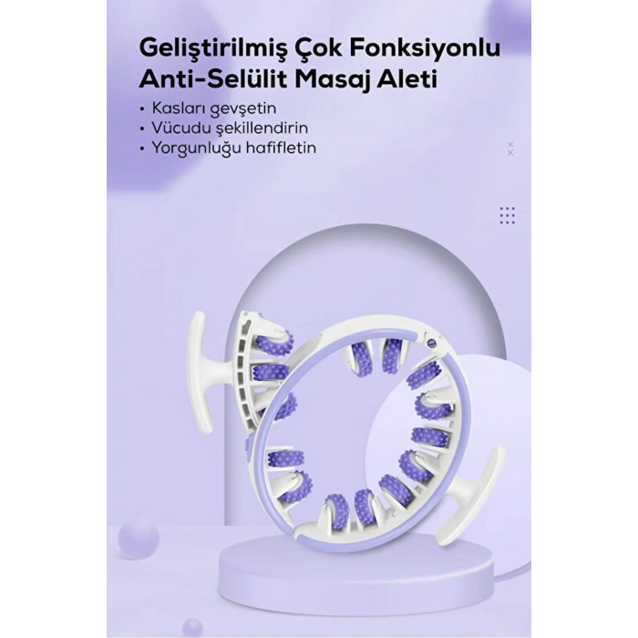 360° Sıkılaştırıcı Selülit Karşıtı Masaj Aleti- Bacak Kol Karın Masaj Cihazı- Kas Gevşetici