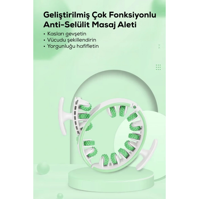 360° Sıkılaştırıcı Selülit Karşıtı Masaj Aleti- Bacak Kol Karın Masaj Cihazı- Kas Gevşetici