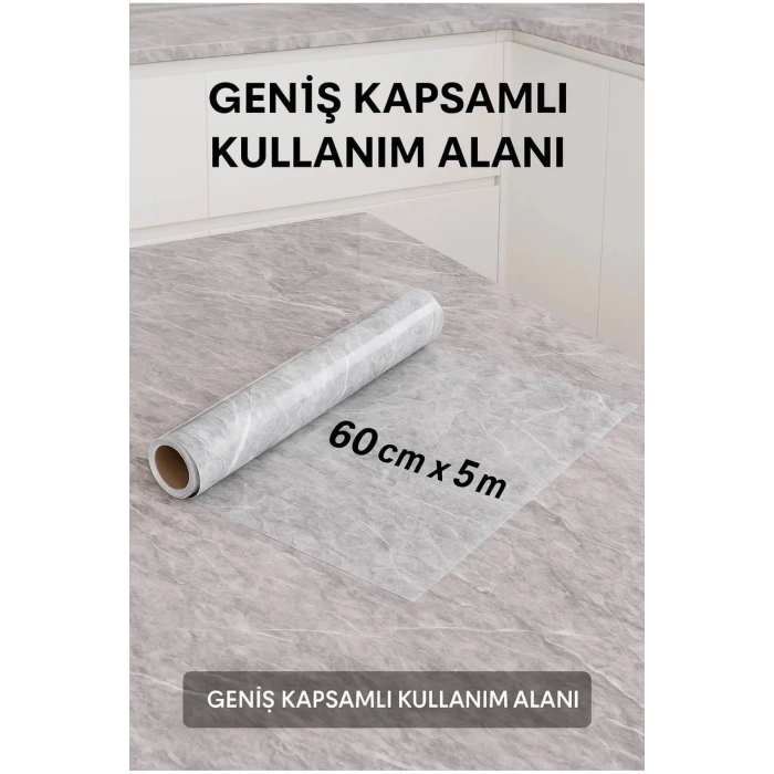 Kendinden Yapışkanlı Mermer Desenli Mutfak Banyo Tezgah Duvar Ve Masa Kaplama (60cmx5m)