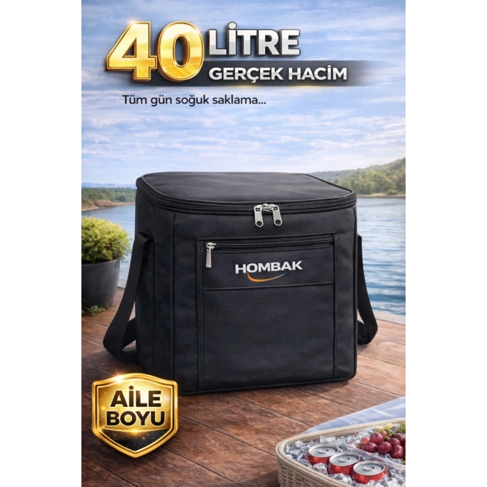 40 Litre Termos Çanta – Isı Yalıtımlı Soğuk/Sıcak Tutucu Piknik & Kamp Buzluk Çantası Aile Boyu