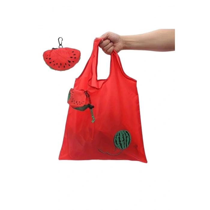Katlanabilir Alışveriş Plaj Çantası 38x58 cm – Taşınabilir Portakal Kese Tasarımlı, Yıkanabilir, Çevre Dostu Bez Market Çantası