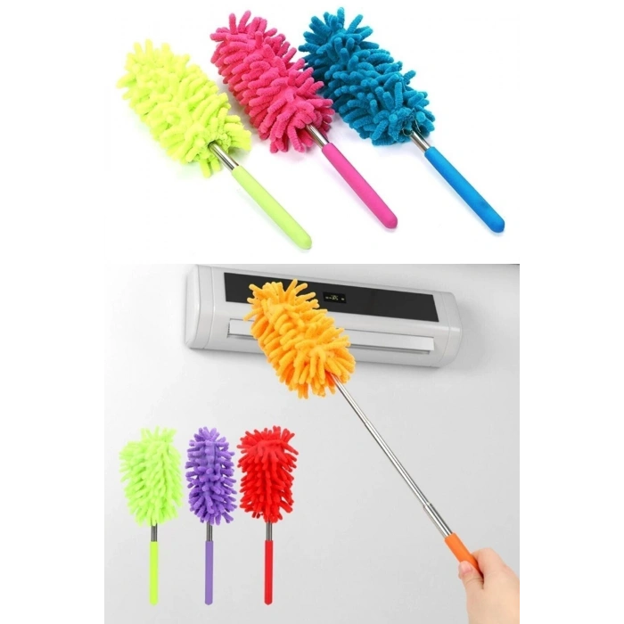 Teleskopik Mikrofiber Pratik Uzayabilen Toz Alma Fırçası Aparatı Trend100340