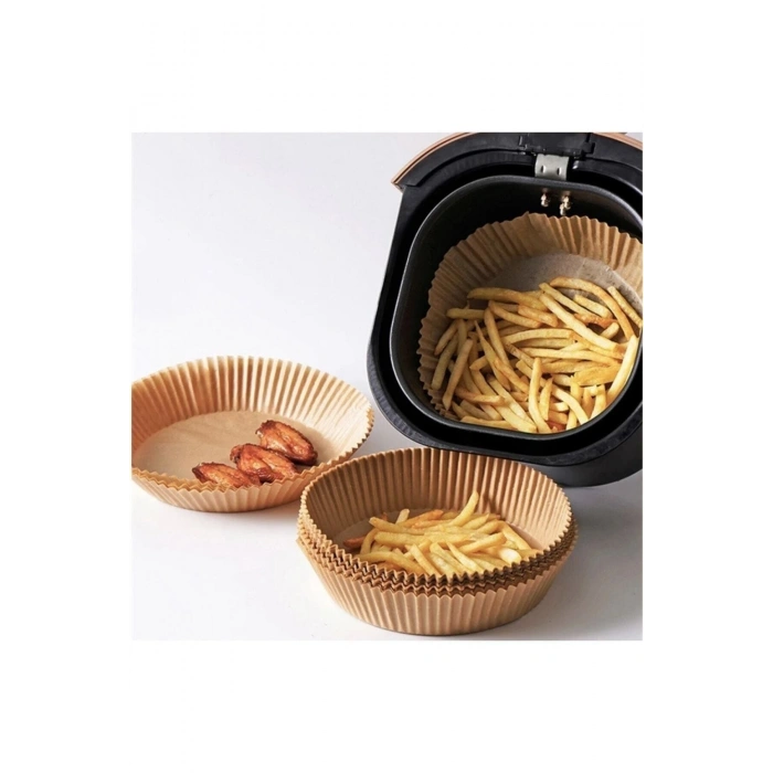 50 Adet Airfryer Pişirme Kağıdı Hava Fritözü Xiaomi Philips Yağsız Tefal Kumtel Mi Kağıt