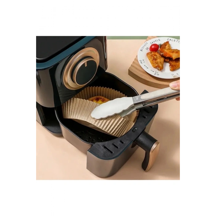 100 Adet Pişirme Kağıdı Yuvarlak - Air Fryer Liners Hava Fritözü
