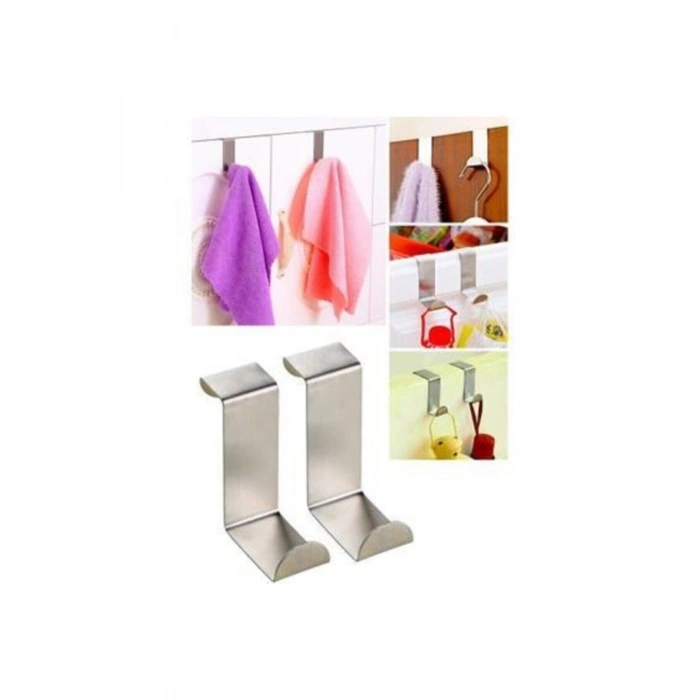Metal 2 Adet Kapı Arkası Pantolon Eşarp Şal Kemer Ceket Askısı
